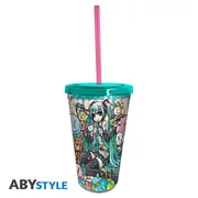 Hatsune Miku műanyag pohár 470ml &quot;Miku Band&quot;
