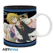 The Seven Deadly Sin bögre 320 ml &quot;Meliodas,Elizabeth,Hawk&quot;