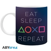 PlayStation bögre 320 ml &quot;Eat Sleep Repeat&quot;