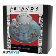 Friends tükrös bögre és tányér szett