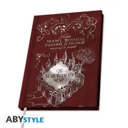 Harry Potter jegyzetfüzet A5 &quot;Marauder&#039;s map&quot;