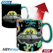 Rick and Morty hőre változó bögre 460 ml "Spaceship"
