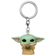 Star Wars POP kulcstartó "The Mandalorian Yoda The Child with Cup"