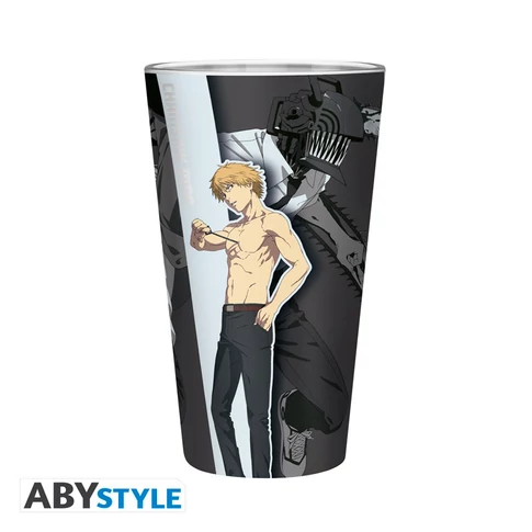 CHAINSAW MAN - üvegpohár - 400ml - Trio