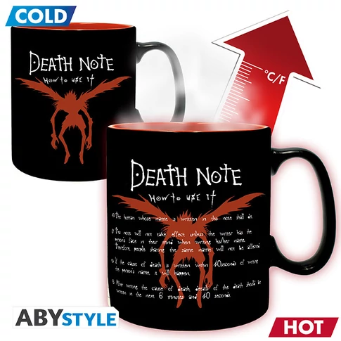 DEATH NOTE - hőre változó bögre- 460ml - L & Light