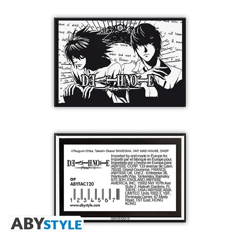 DEATH NOTE - hűtőmágnes - L & Light
