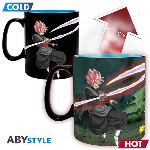 DRAGON BALL SUPER - hőre változó bögre- 460ml-SaiyansvsBlack