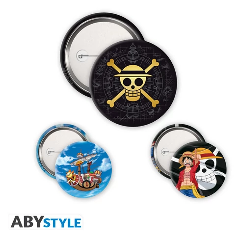 ONE PIECE - kitűző szett - Skull & Luffy
