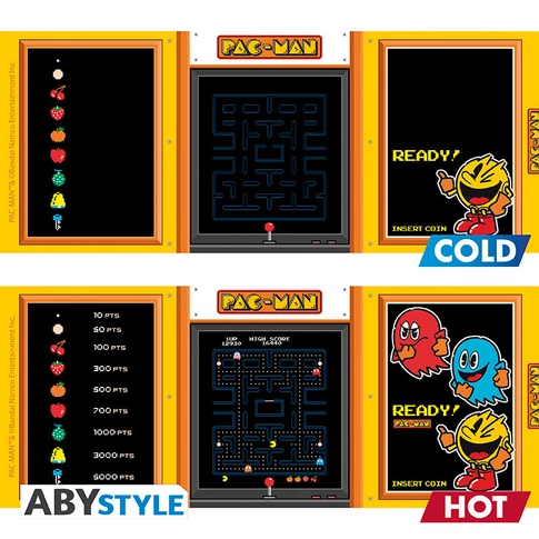 PAC-MAN - hőre változó bögre- 460 ml - Arcade