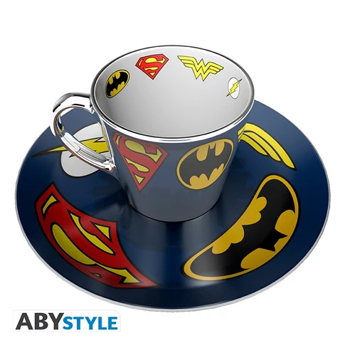 DC Comics tükrös bögre és tányér készlet 