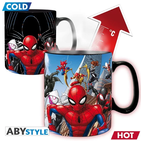 Marvel Spider-Man hőre változó bögre  460 ml 