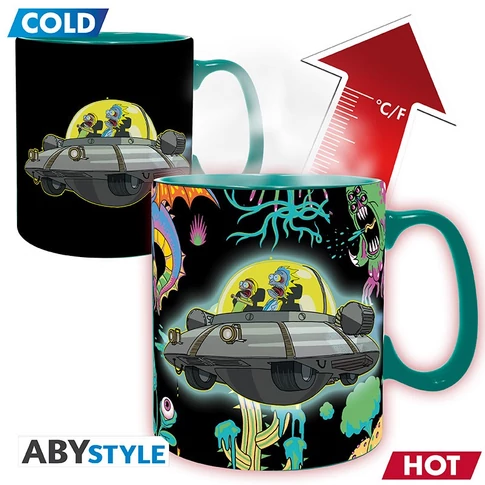 Rick and Morty hőre változó bögre 460 ml 