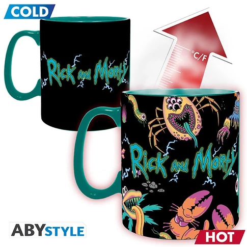 Rick and Morty hőre változó bögre 460 ml 