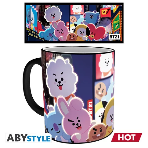 bt21 mug heatchange 320ml times square box x2 2 – Power of Smile
